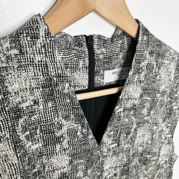 MM. LaFleur Womens The Aditi Dress 12 Black Cream Crackle Workwear Business - Picture 6 of 11